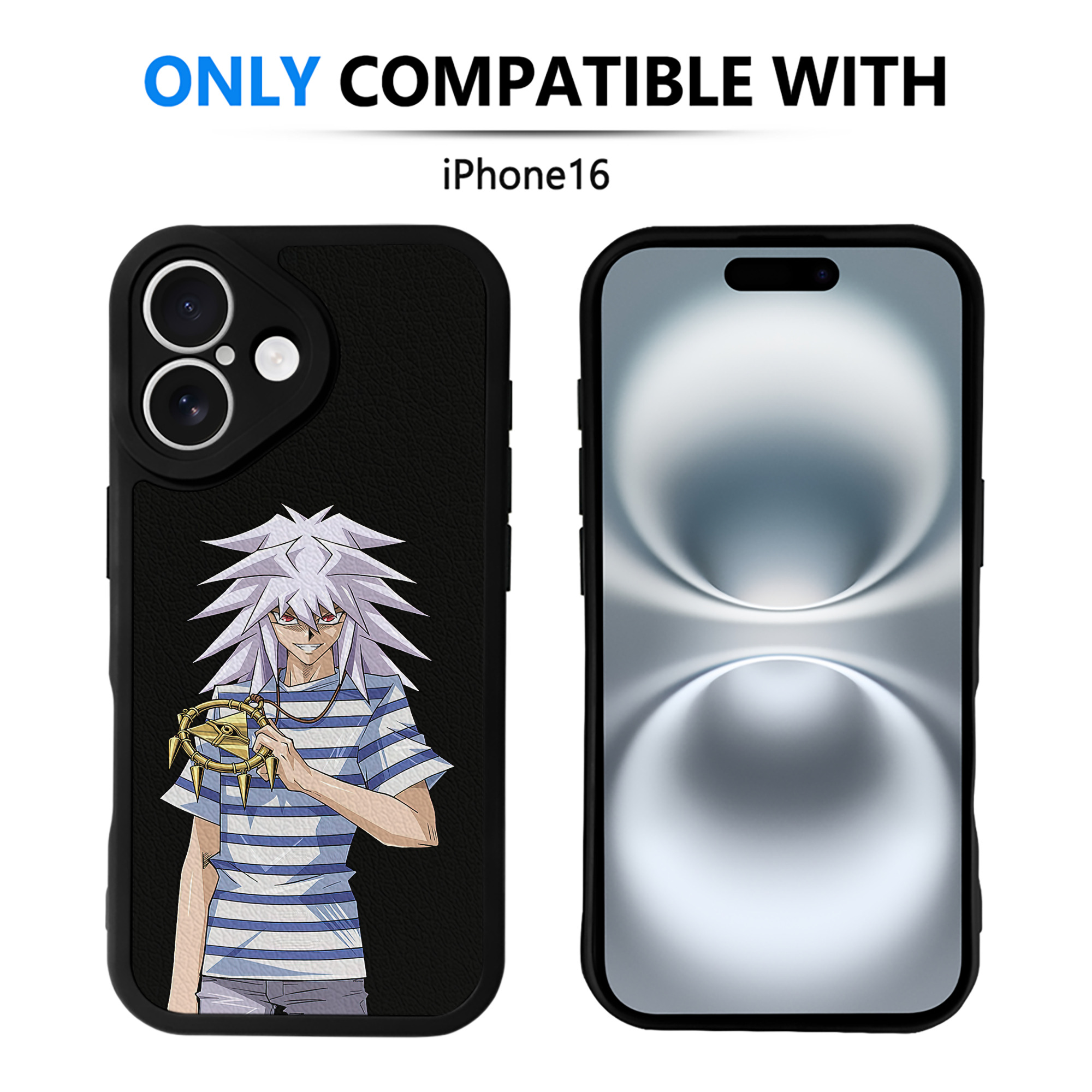遊☆戯☆王 Yu-Gi-Oh! 【iPhone 16シリーズ対応】シリコンスマホケース（レザー調） 材質：シリコン